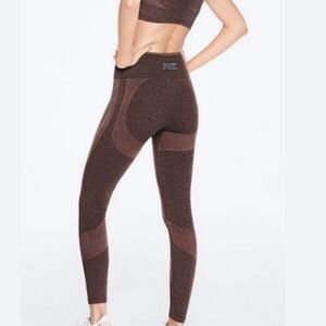 PINK Victoria's Secret Dusty Rose & Black Seamless Leggings